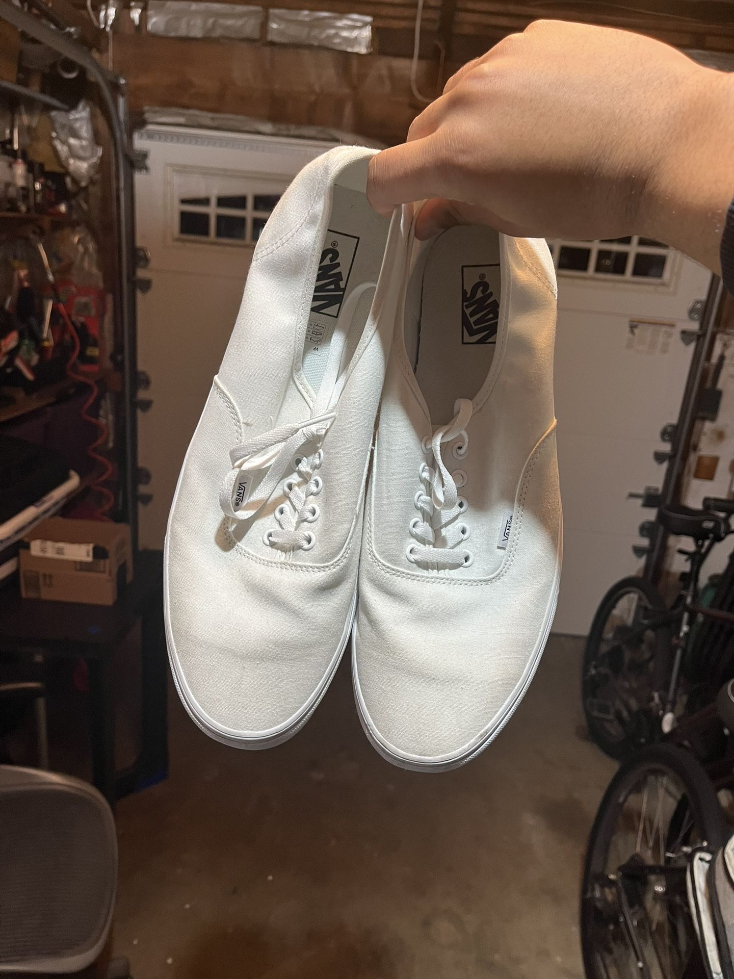 True White Vans 