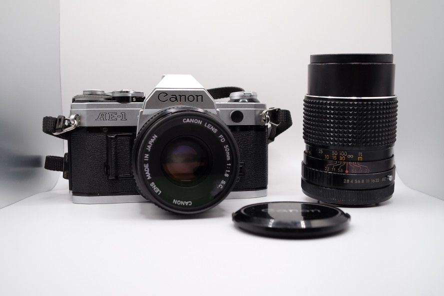 Canon AE-1 with 2 Lenses