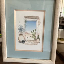 Framed Water Color Print.