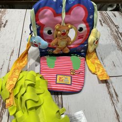 TAF TOYS BABY MULTICOLOR INFANT TOE TIME MUSIC LIGHTS EASIER DRIVE CAR SEAT TOY