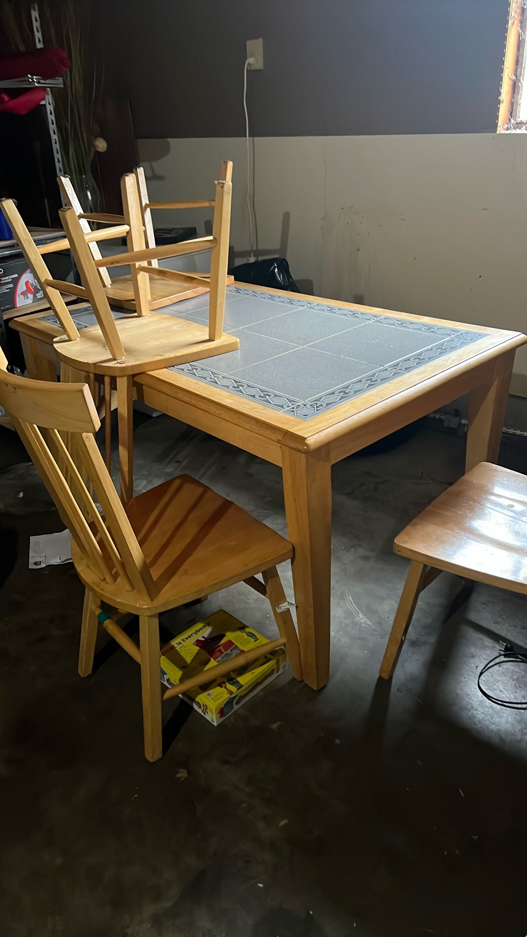 Dining table with four chairs