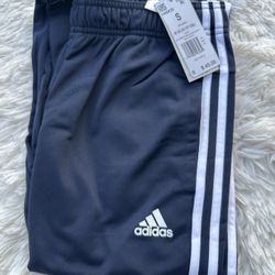 Adidas Men Dark Blue Joggers with White Stripes size Small