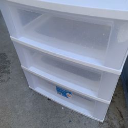 Wide (3) Drawers Shelf And On Rollers For Easy Maneuvering. 