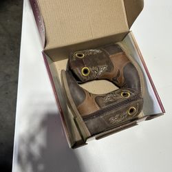 Kids Brown Cowboy Boots (Size 7)