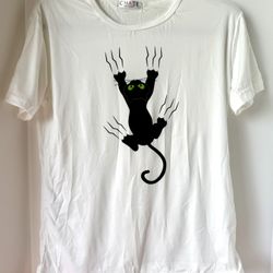 Black Cat Shirt, Medium 