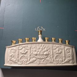 Lenox Judaica Collection porcelain menorah  