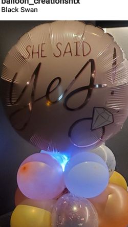 Engagement party balloon decorations