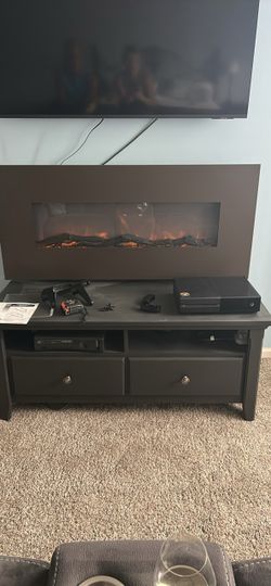 Harrison Flat Linear Electric Fireplace with Heater