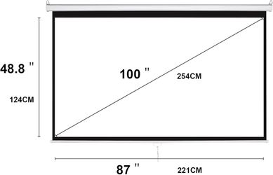 100 Inch Manual Projector Screen