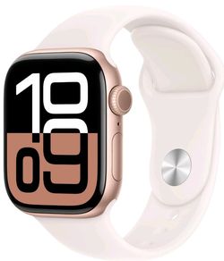 Apple Watch Series 10 GPS 42mm Rose Gold Aluminum Case with Light Blush Sport Band -S/M