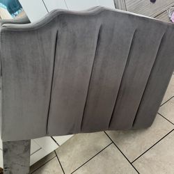 Modern Velvet Upholstered King/Cal King Headboard