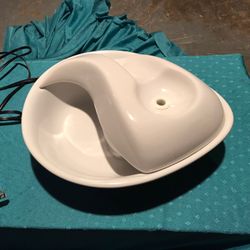 Cat Fountain In Ceramic