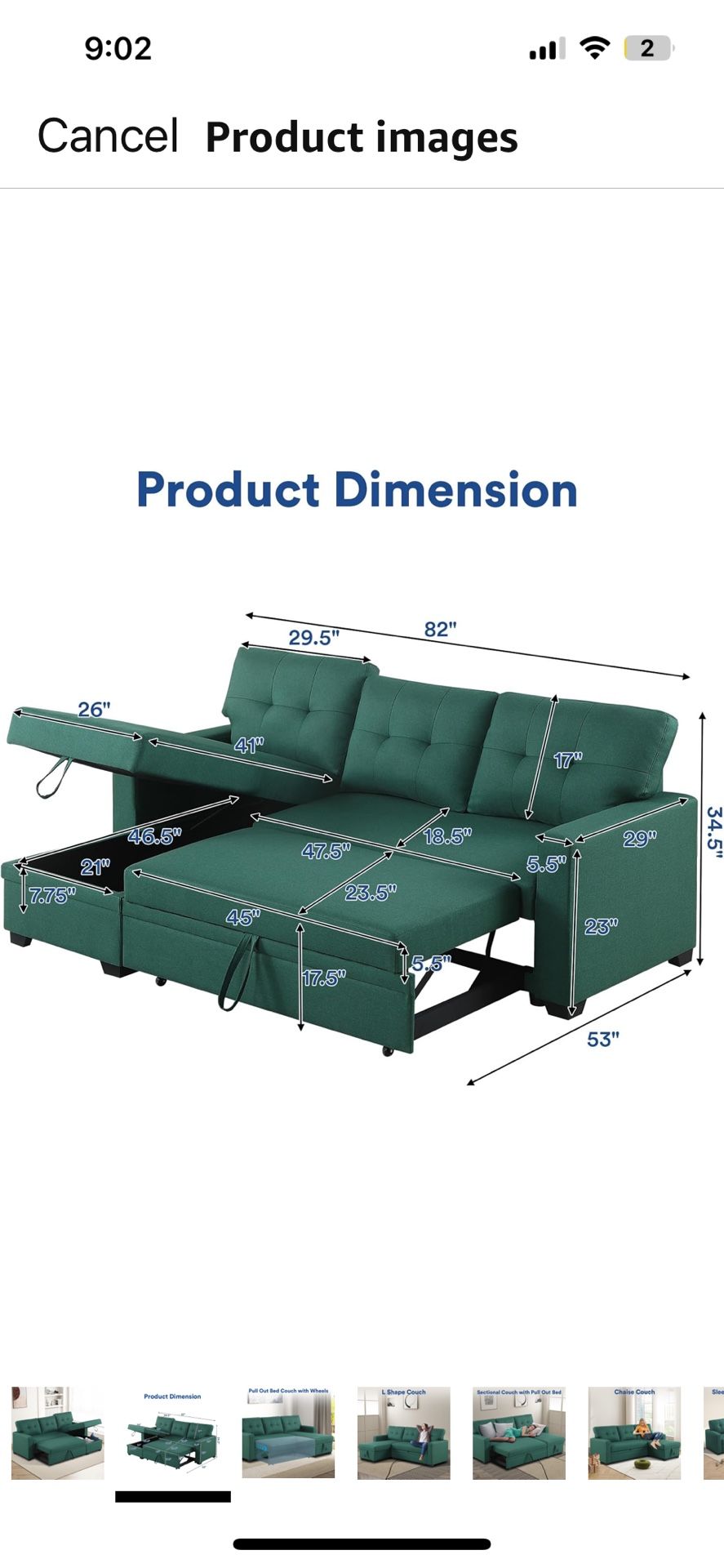 Adorable Green Sectional