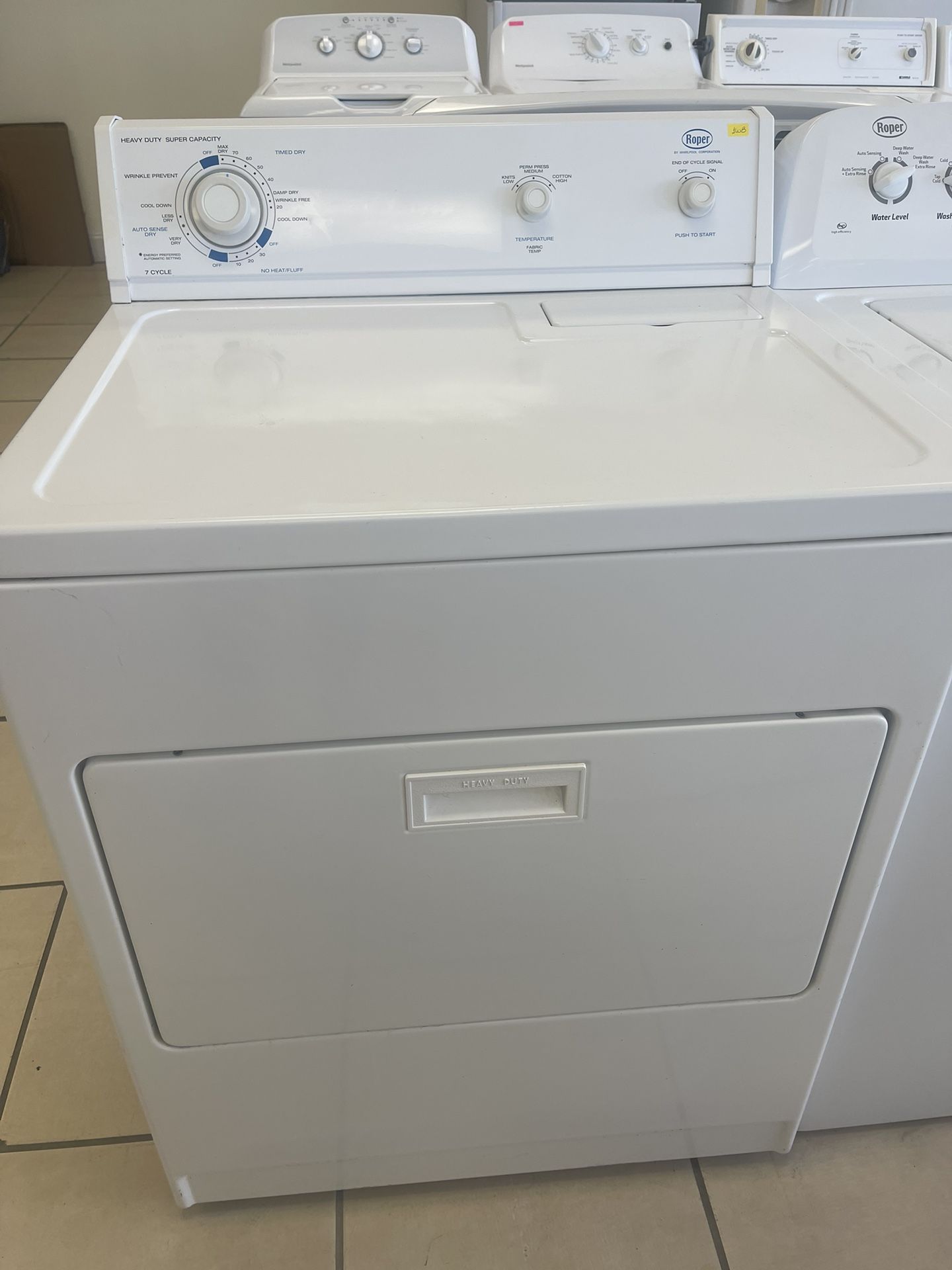 WHIRLPOOL REGULAR WHITE DRYER