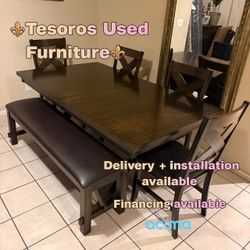 Solid wood dining set
