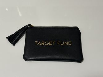 Black vinyl "Target Fund" coin pouch