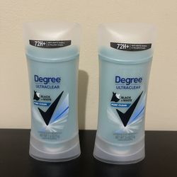 2Pack Degree Ultraclear Black+White Pure Clean Antiperspirant Deodorant 2.6 oz
