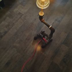 Steam Punk Industrial Desk Lamp  Glass Insulator Shade