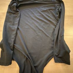 Black long sleeve bodysuit