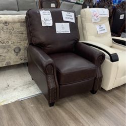 Pollenzo Leather Pushback Recliner