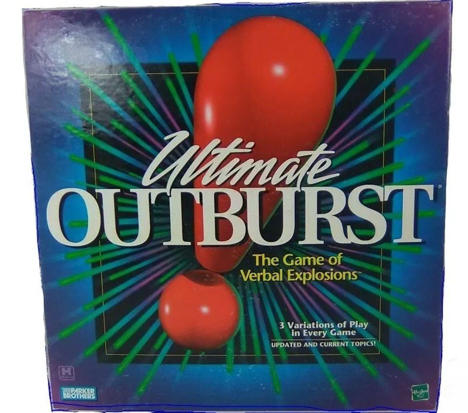 Ultimate Outburst Board Game of Verbal Explosions - 1999 Factory Plastic Sealed 