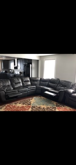 Great condition 2 leather couches and sectional
