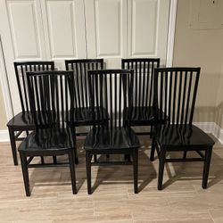 Wooden Black Chairs (Pier 1)