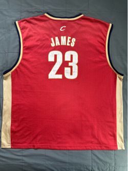 Reebok Cleveland Cavaliers LeBron James #23 NBA jersey, men’s size 4XL.