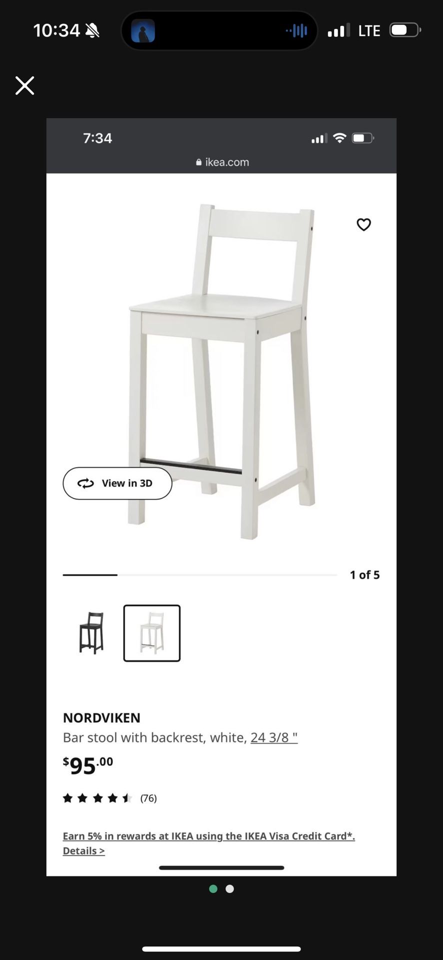 Set Of 2 Bar Stools