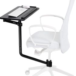 VIVO Office Chair Mounted 26 x 12 Inch Keyboard and Mouse Tray, Ergonomic Tilt, Full Motion 360 Degree Rotation, Black, MOUNT-KB08C