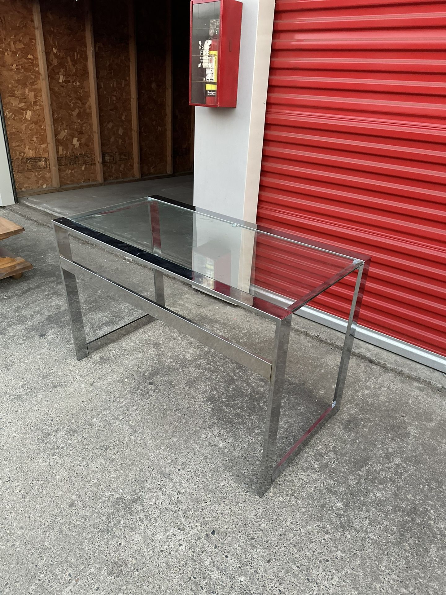 Modern Glass Top Desk