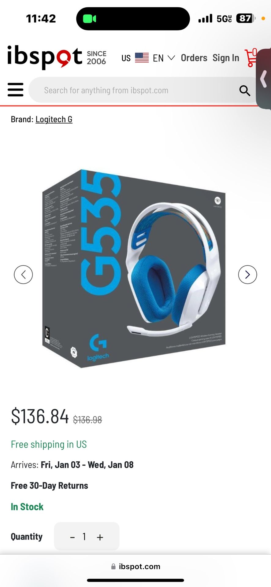 G535 Logitech Bluetooth Headset