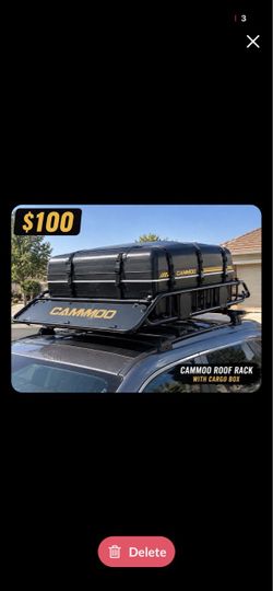 CAMMOO 54"x34" Roof Rack Basket Removable Fairing & Support Bars for Kayaks All-In-One Kit Includes 15 Cu.Ft. Waterproof Bag, Cargo Net, 2 Straps and