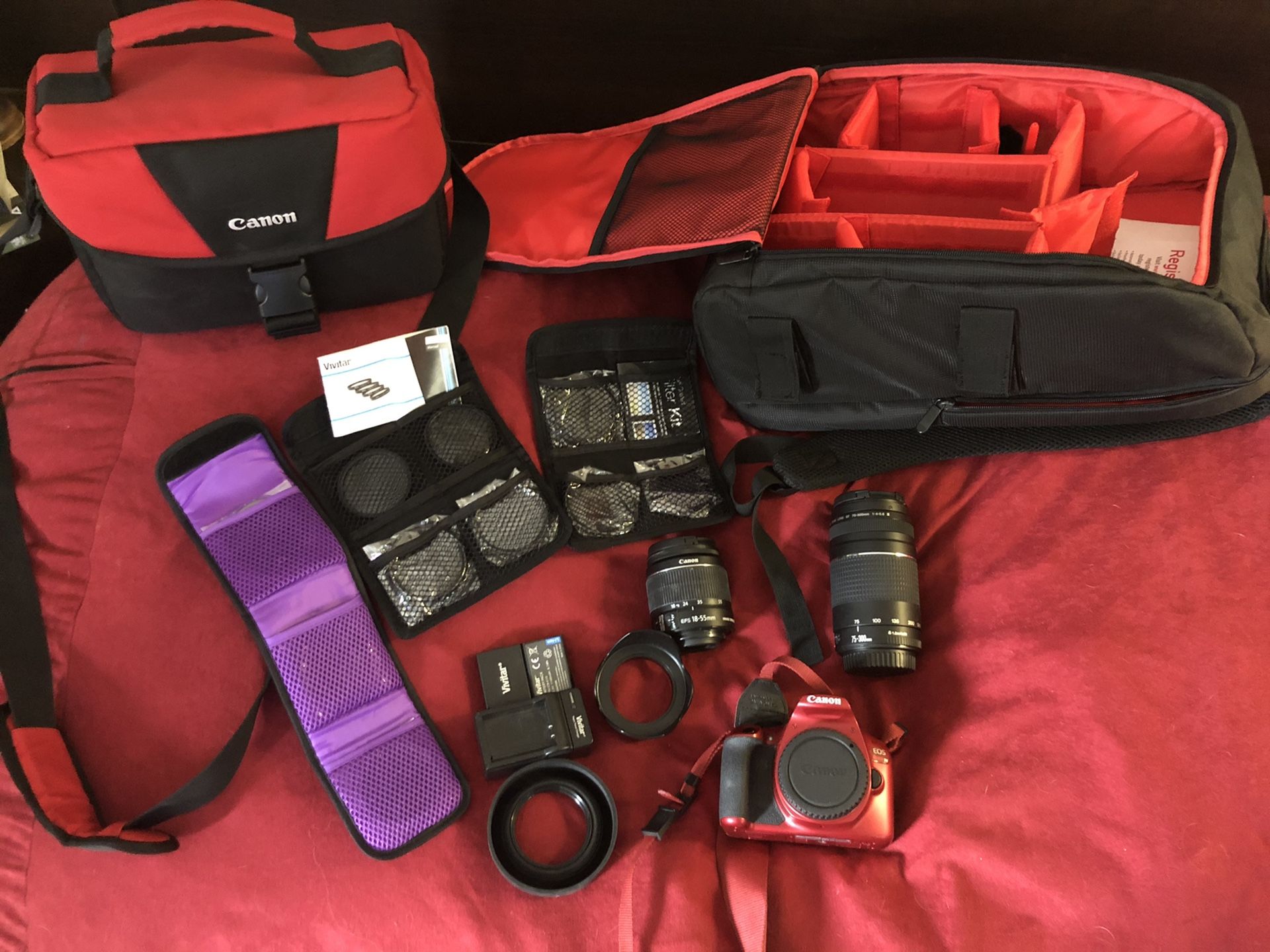Canon EOS Rebel T6 DSLR Camera w/ a ton of accessories