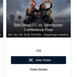 SDFC Playoff Tickets Tonight! 