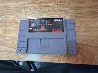 Stargate (Super Nintendo Entertainment System, SNES 1995) Authentic Tested Label  "Stargate for the Super Nintendo Entertainment System (SNES) is a sh