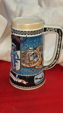Miller High Life Beer Stein Great American Achievements NASA Apollo 11 Moon Landing  G8B034