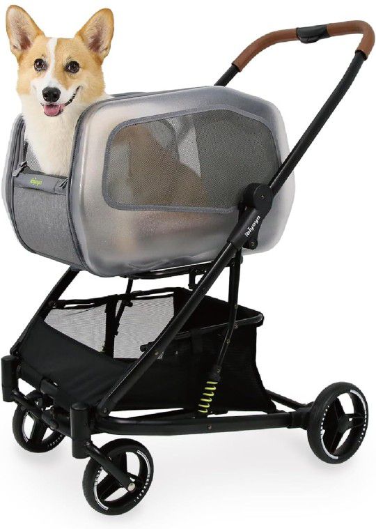 ibiyaya - NeoRider Multi-Purpose Pet Stroller with Detachable Carrier - Dog Stroller for Small Dogs 10 lbs (Up to 26 