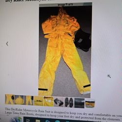 Dry Rider Motorcycle Rain Suit & Totes Rain Boots