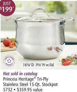 Princess House 15 Qts Triply