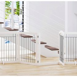 Freestanding Gate With Door - 120” (6-panels) Wide, 30” Tall