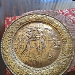 Vintage Brass Ship Captain  Plaque Wall