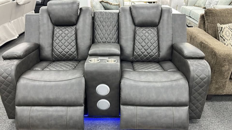 Brand New Power Recliner Sofa wireless W/ Bluetooth Speakers