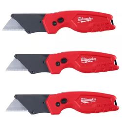 FASTBACK Compact Folding Utility Knife with General Purpose Blade (3-Pack)