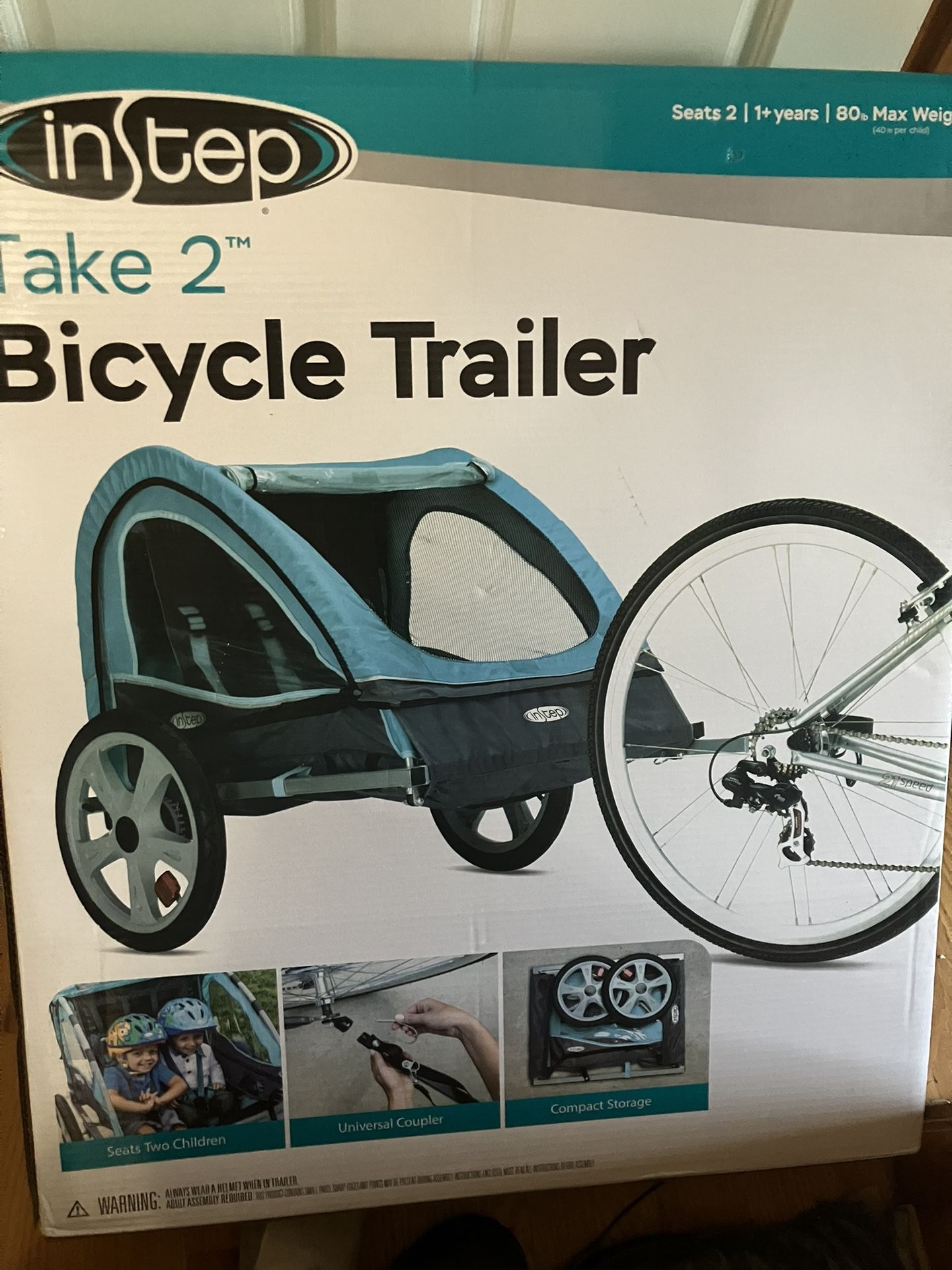 In Step Bicycle Trailer Take 2 new in the box