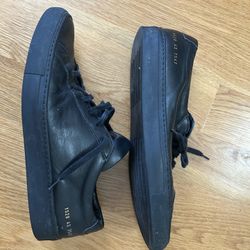 Common Projects Men’s Black Leather Shoes Size 43