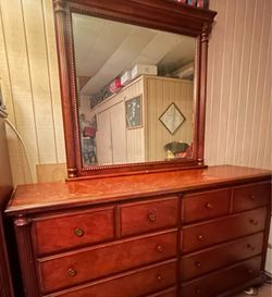 Dresser with mirror