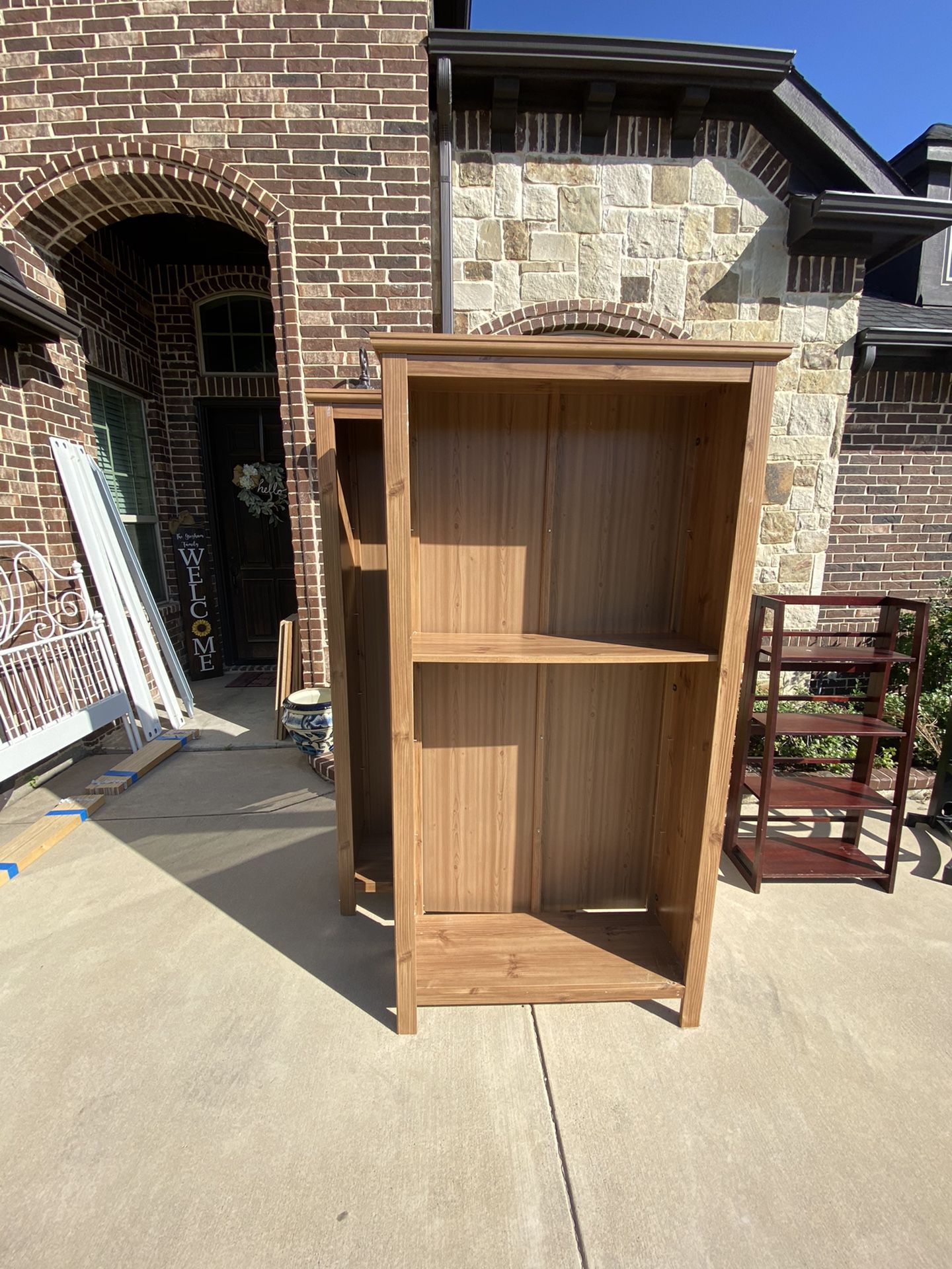 20.00 for 2 IKEA bookcases. Comes with 4 shelves each
