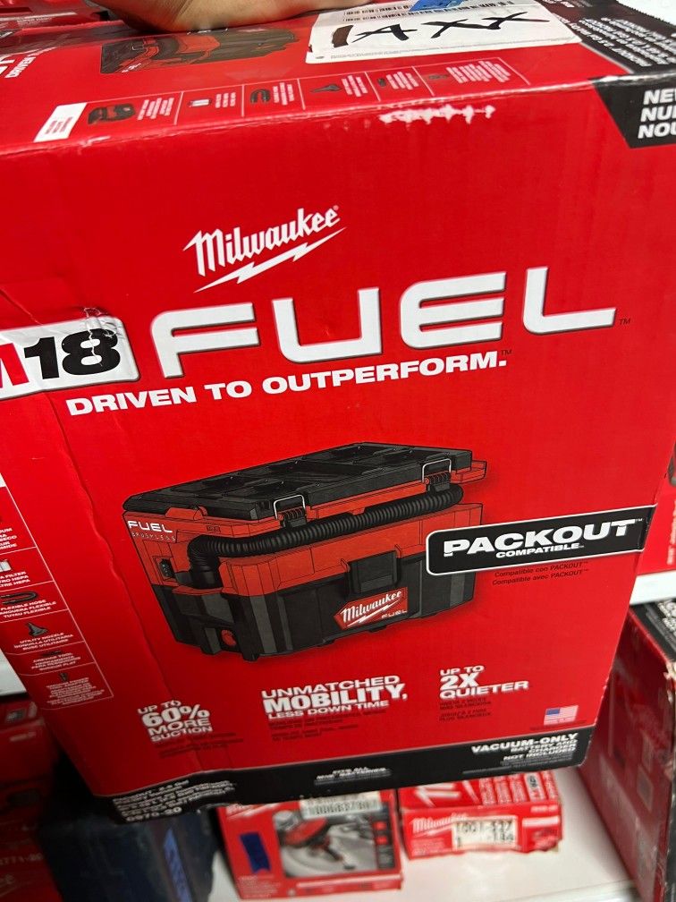 MILWAUKEE M18 CORDLESS VACUUM FUEL BRUSHLESS $175