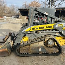 New Holland 2008 C175 35th Anniversary Track Loader 1560hrs with Bucket & Forks